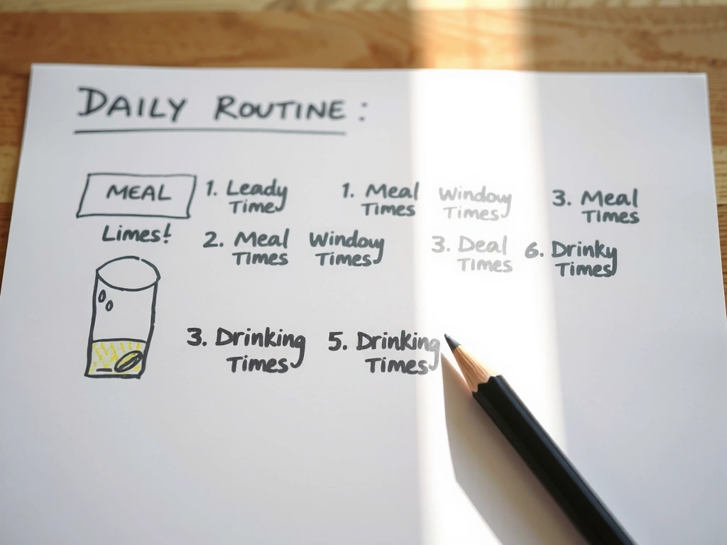 Handgeschriebener Tagesplan